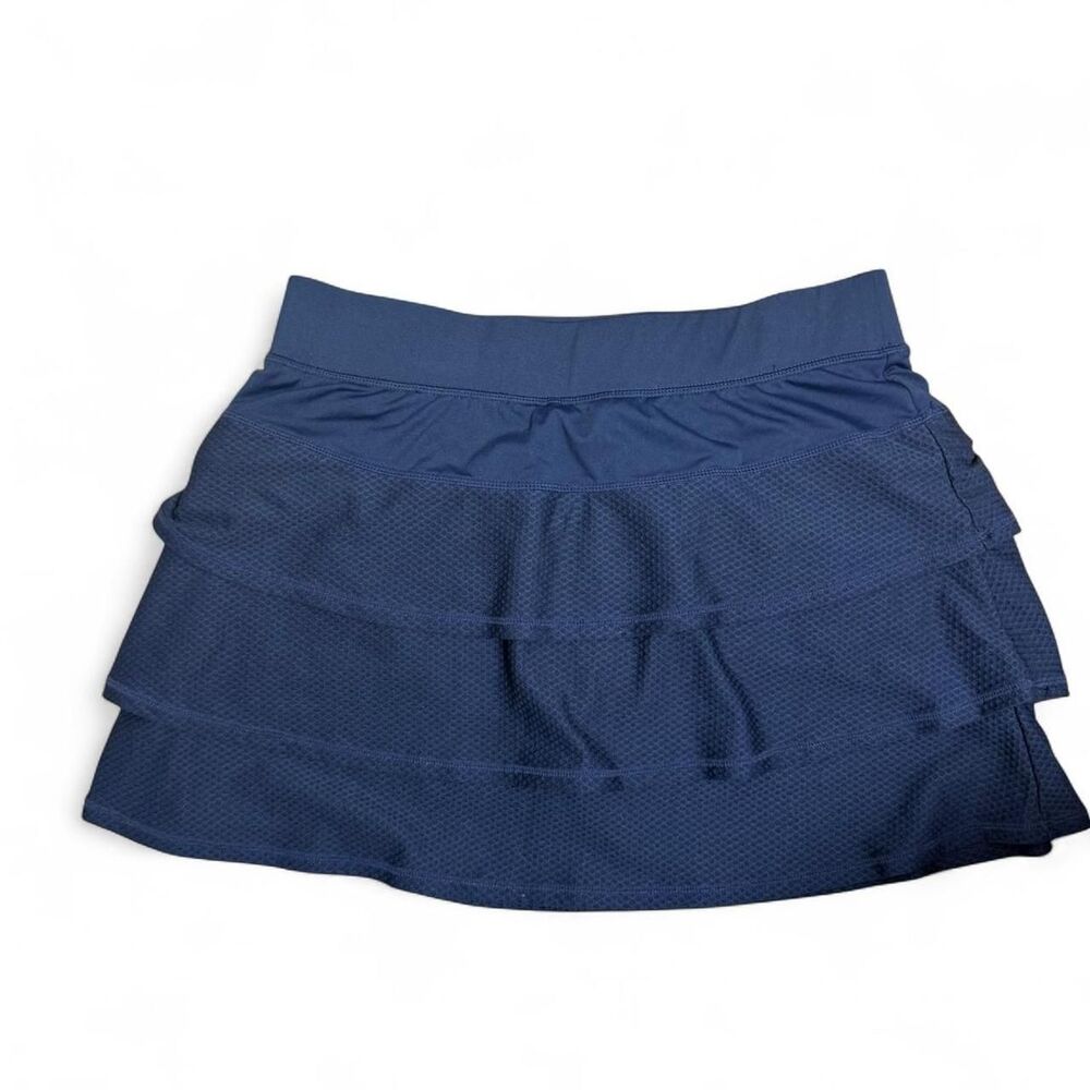 Kyodan Women's Navy Tennis Skort Preppy skirt ruffles | Like New | small petite
